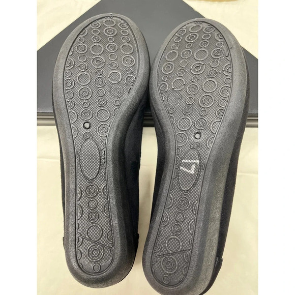 CL By Laundry Womens Size 7W Black Bow Low Wedge Round Heel - Picture 6 of 10